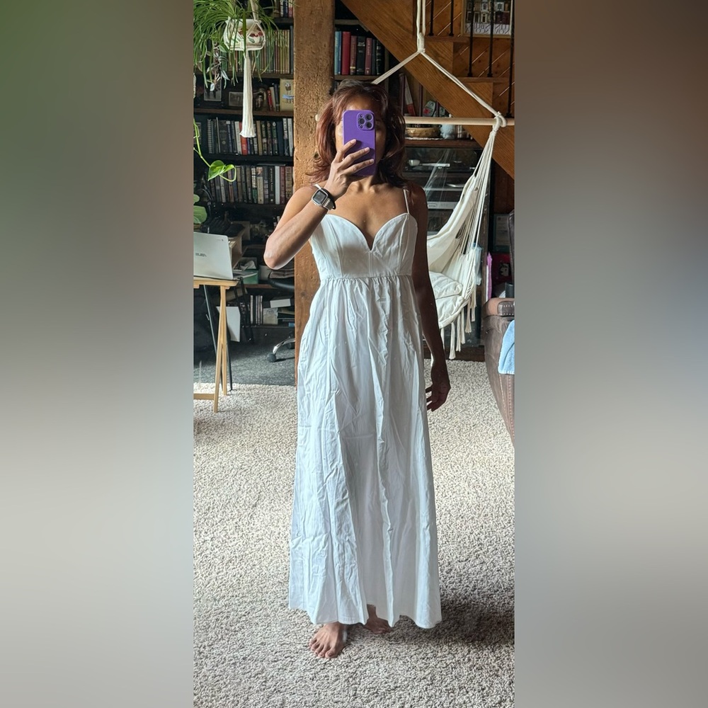 Zara white maxi dress